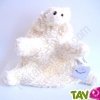 Marionnette Ours polaire en coton bio 17cm