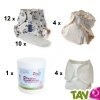 Couches lavables coton bio 0-6 mois, kit de d�marrage Jour et Nuit