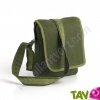Sac � bandouliere Verona, chanvre bio, 20x28x10cm vert fonce/clair
