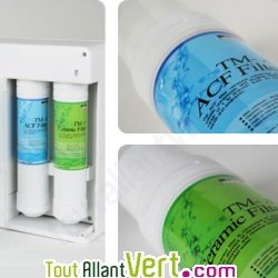 Unit� de filtrage pour ioniseur d\'eau � Hydrog�ne potable Rettin