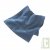 Serviette mains 30x50cm bleu  en �ponge 100% coton bio