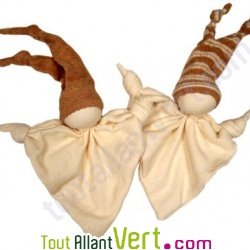 Hochet chiffon en coton bio