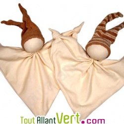 Doudou � c�liner simple en coton bio