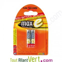 Piles rechargeables NiMH MaxE LR3 800mAH AAA