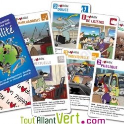 Jeu de 7 Familles recycl�: La mobilit� durable