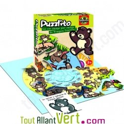 Jeu d\'�veil 3-6 ans Puzzlito: la vie de Pompon l\'Ourson
