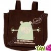 Sac � dos enfant Grenouille en coton bio 23 x 23 x 7,5 cm