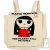 Sac � dos enfant petite fille �colo en coton bio 23 x 23 x 7,5 cm