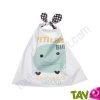 Grande serviette Petits pois bio en coton bio 41x44cm