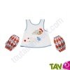 Tablier enfant + manchettes Poule en coton bio 49.5x66.5cm