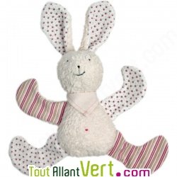 Lapin en laine vierge et coton bio, 24 cm écologique