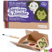 Kit maquillage bio enfant 3 couleurs, Sorcire et Zombie