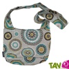 TOUT ALLANT VERT: Sac d\'paule, large bandoulire en Toile Ethnique, en Coton Bio