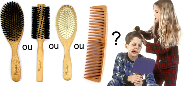 Une brosse démélante adaptée aux cheveux ondulés, frisés, crépus.