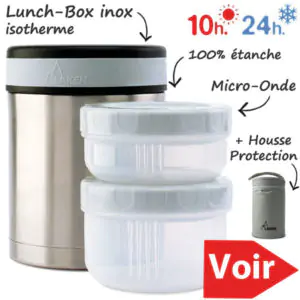 Lunch-box 1 litre et 2 compartiments