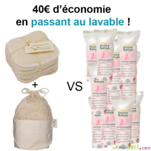 economie sur les cotons lavables