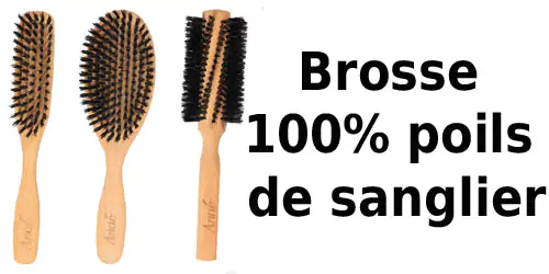 Brosse démêlante 100% poils de sanglier