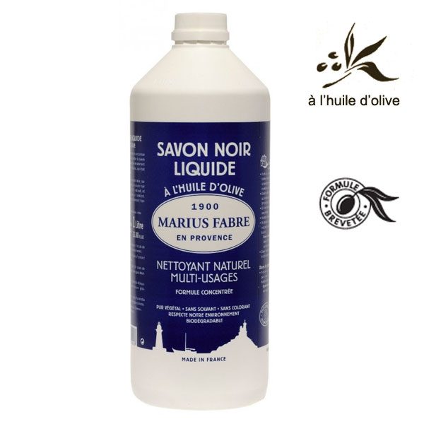 Savon Noir liquide à l'huile d'olive 1l multi-usages