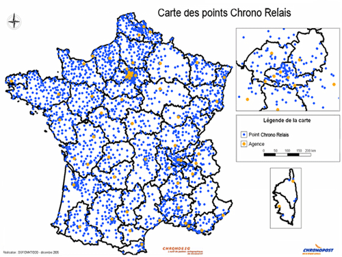 Carte des points en Chronorelais