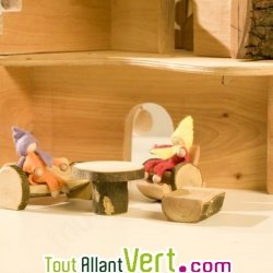 Petite Maison d\'elfs en bois  35x30x40cm