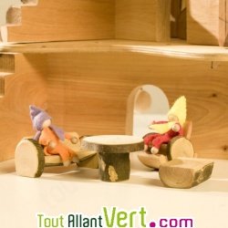 Petite Maison d\'elfs en bois  35x30x40cm