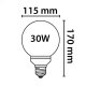 Ampoule Globe Lumi�re du jour E27 30W eq.150W 5000�K