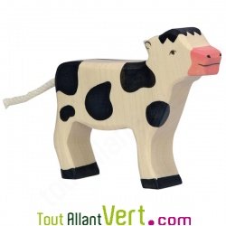 Veau en bois debout 9cm