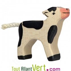 Petit veau en bois debout 6cm