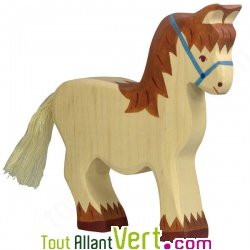 Cheval blanc de trait en bois 15,5 cm