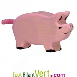 Porcelet rose en bois 4 cm