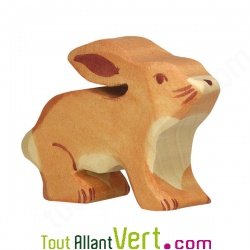 Lapin en bois pr�t � bondir 4x5,5 cm