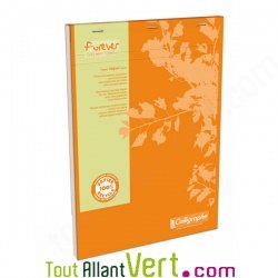 Bloc recycl� petits carreaux A4 200p Orange Forever