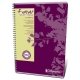 Cahier  spirale recycl lign A4 180p Violet Forever