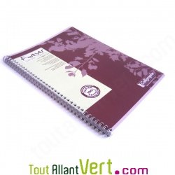 Cahier  Spirale recycl Petits Carreaux A4 180p Marron Forever