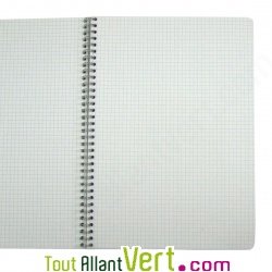 Cahier � Spirale Recycl� Petits Carreaux A4 180p Bleu Forever