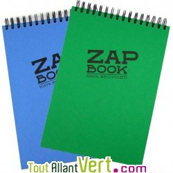 Bloc spirale � l\'italienne uni recycl� 320p ZapBook