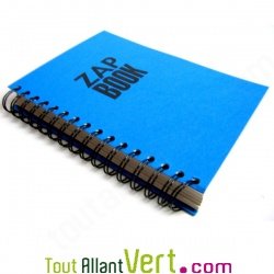 Bloc spirale uni recycl� 320p blanche ZapBook