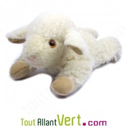 Agneau laine bouillotte 24 cm avec noyaux de cerises