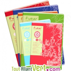 Cahier recycl Grand carreaux 96p Forever 70g