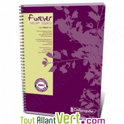 Cahier recycl� Spirale A4 lign� 70g Forever