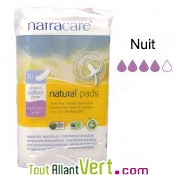 Serviettes hygi�niques naturelles et coton biologique, Natracare