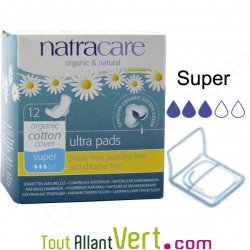 Serviettes hygi�niques naturelles et coton biologique, Natracare