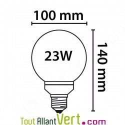 Ampoule Globe Lumi�re du jour E27 23W eq.115W 5000�K