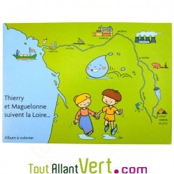 Cahier � colorier Thierry et Maguelonne en papier recycl�
