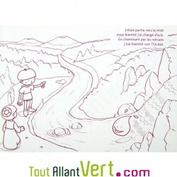 Cahier � colorier Thierry et Maguelonne en papier recycl�