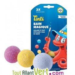 Colorant magique pour l\'eau du bain des enfants, lot de 3 boules
