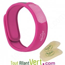 Bracelet anti-moustiques aux huiles essentielles Parakito Rose