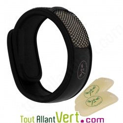 Bracelet anti-moustiques aux huiles essentielles Parakito Noir