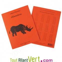 Cahier colier recycl 17x22cm, 48 p Rhinocros