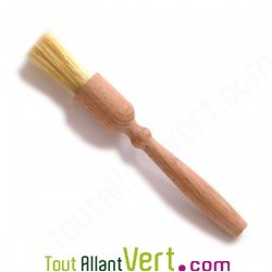 Pinceau � patisserie, bois  et soie naturelle 19cm